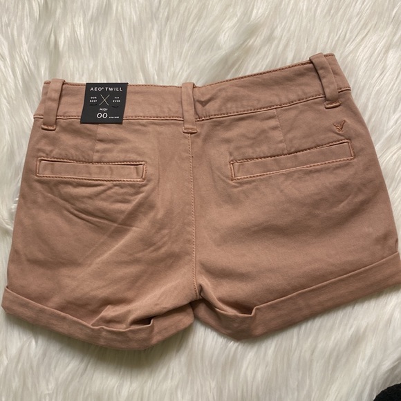 American Eagle Midi Low Rise Short, AEO Twill Super Stretch, Size 00, NWT - Picture 7 of 13